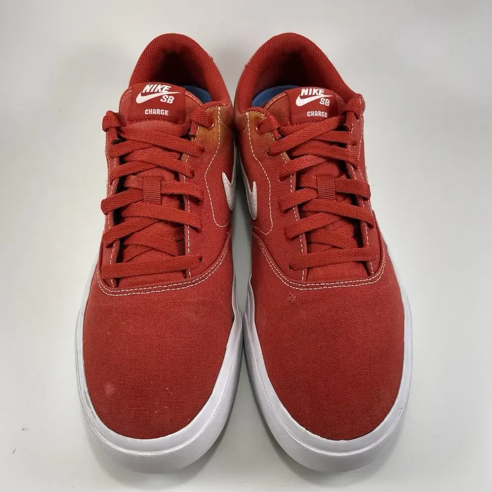 Nike Charge Canvas SB Mens Size 11 Mystic Red Causal Shoes CD6279-601 Lace Up